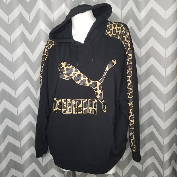 Puma Cheetah Print Logo Hoodie 
